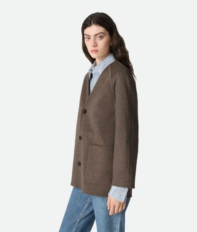 Abrigo de lana de doble cara