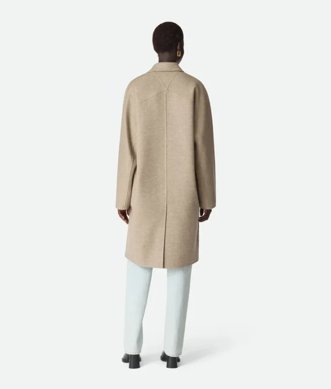 Abrigo de lana y cachemira