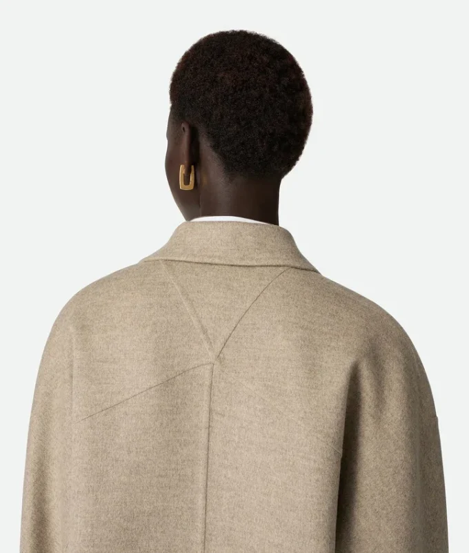 Abrigo de lana y cachemira