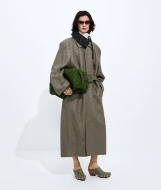 Abrigo de piel Intrecciato