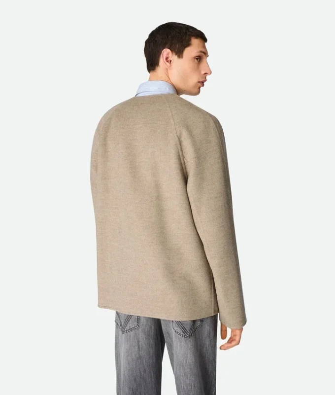 Abrigo ligero de doble capa de lana y cachemira