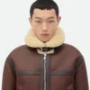 Blouson de aviador de piel de oveja