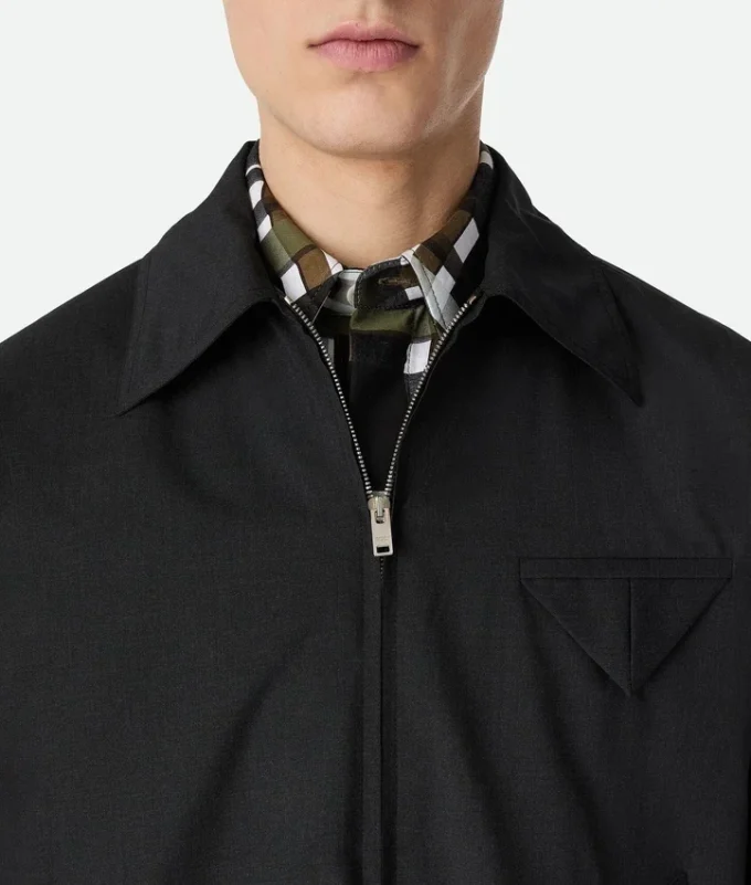 Blouson tipo kimono de lana fina