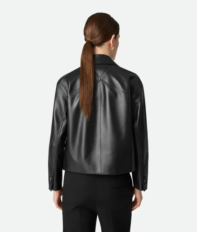 Blouson tipo kimono de piel