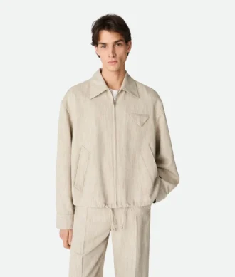 Blouson tipo kimono de viscosa y seda