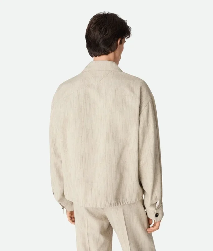 Blouson tipo kimono de viscosa y seda