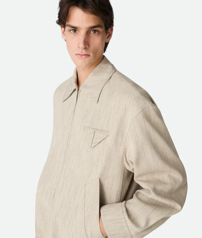 Blouson tipo kimono de viscosa y seda