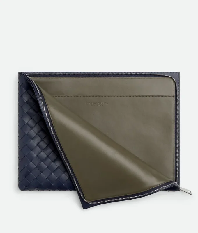 Bolsa plana Intrecciato