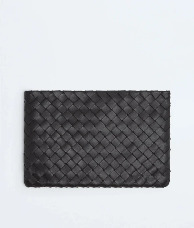 Bolsa plana mediana Intrecciato