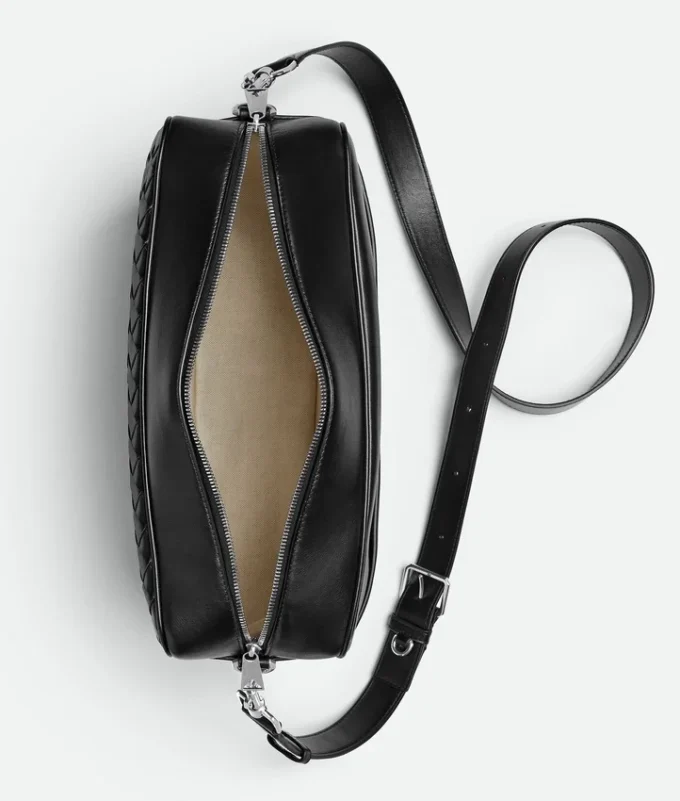 Bolso grande Intrecciato para cámara con bolsillo