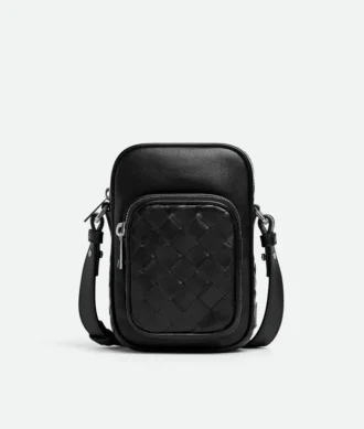 Bolso pequeño Intrecciato para cámara con bolsillo