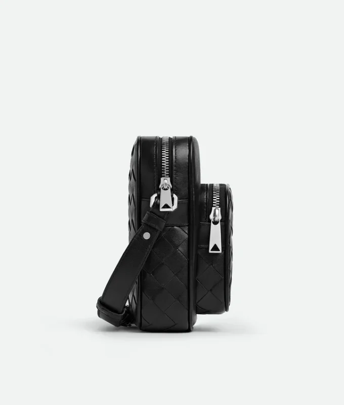 Bolso pequeño Intrecciato para cámara con bolsillo
