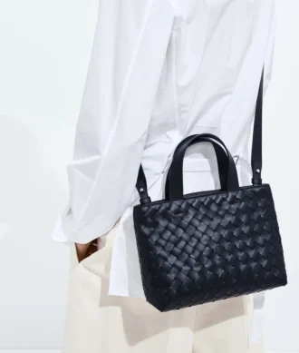 Bolso tote mini Intrecciato con cremallera