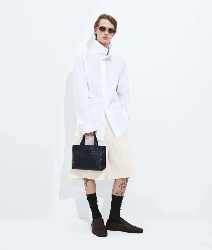 Bolso tote mini Intrecciato con cremallera