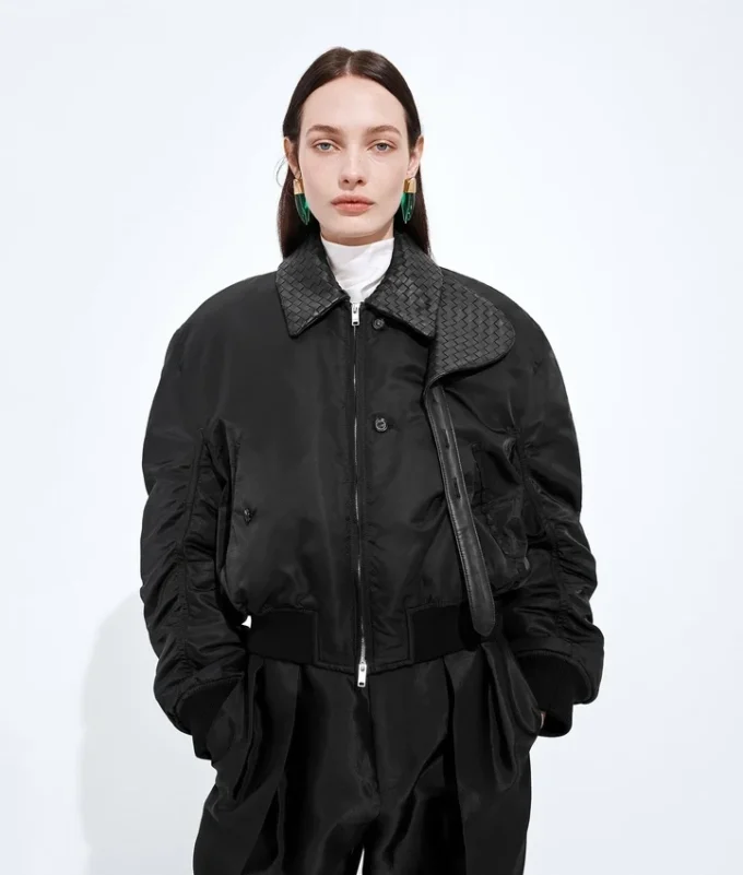 Bomber acolchado de nailon