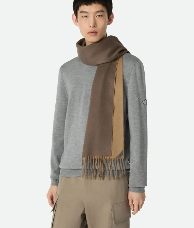 Bufanda de cachemira bicolor