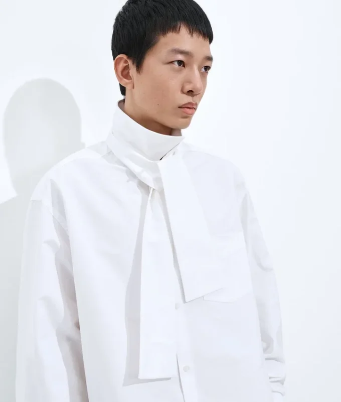 Camisa de algodón compacto