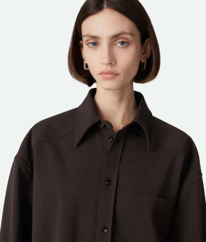 Camisa de lana elástica