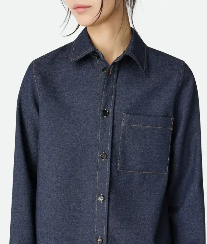 Camisa de lana jaspeada