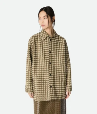 Camisa de piel y ante Intrecciato