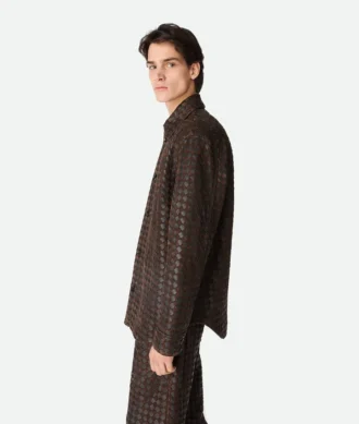 Camisa de piel y ante Intrecciato