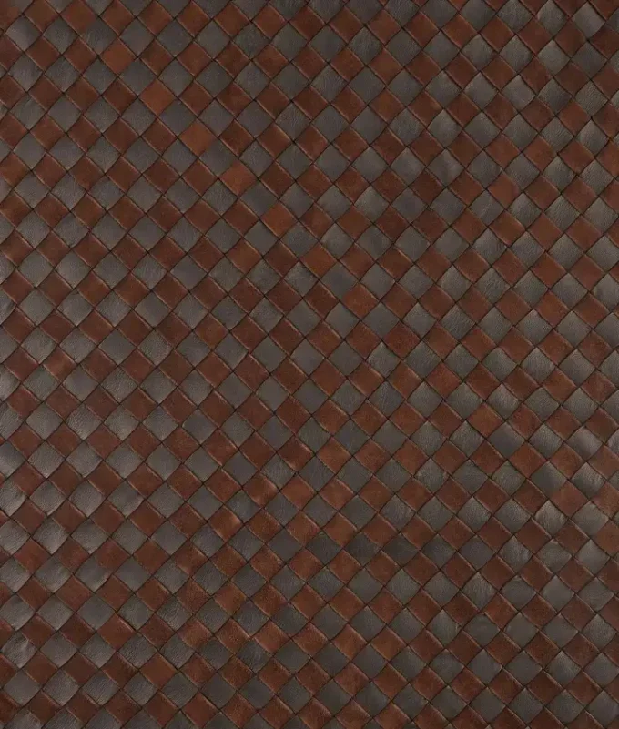 Camisa de piel y ante Intrecciato