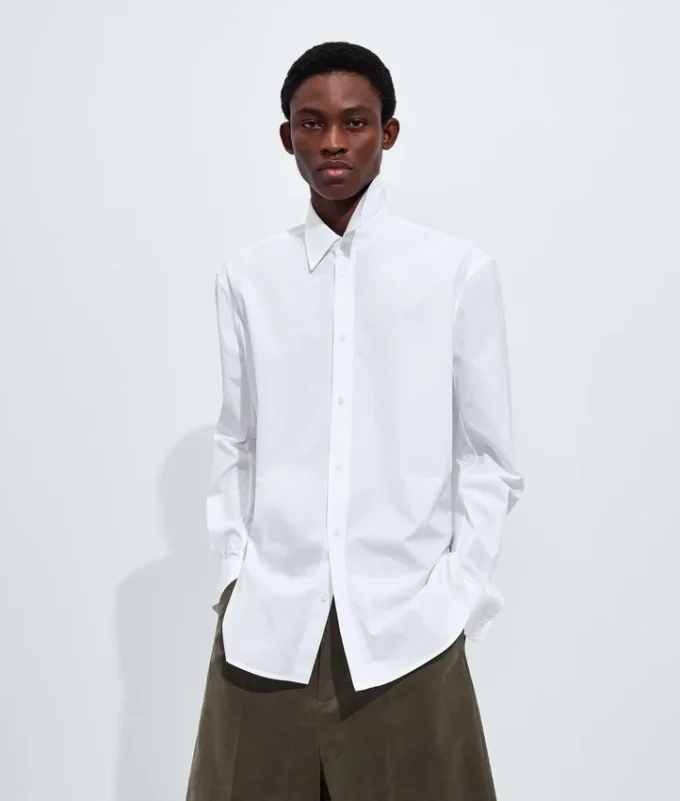 Camisa de popelín de algodón