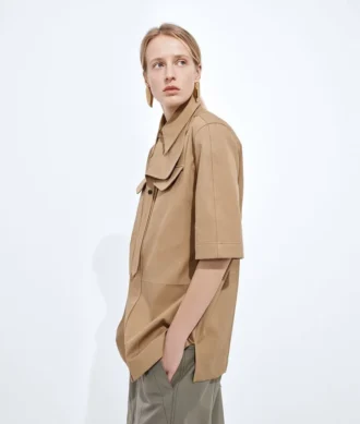 Camisa de sarga de algodón