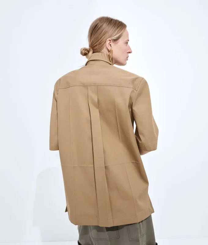 Camisa de sarga de algodón