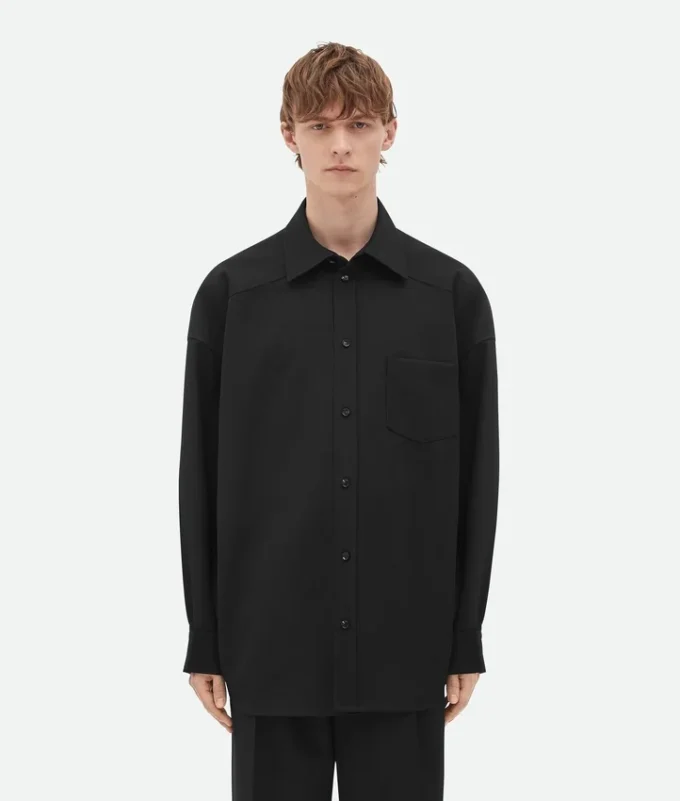 Camisa de sarga de lana