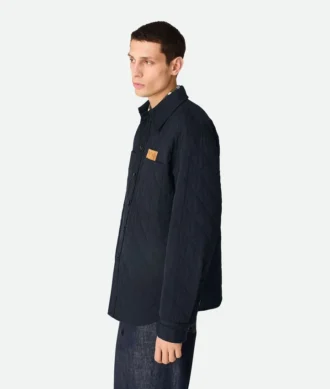 Camisa oversize de algodón acolchada