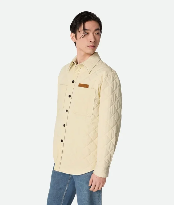 Camisa oversize de algodón acolchada