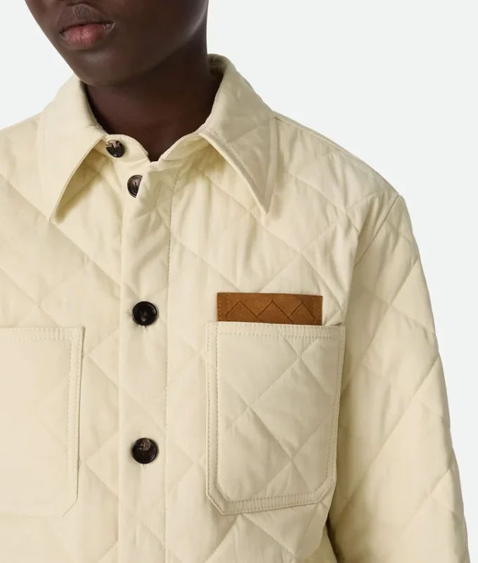 Camisa oversize de algodón acolchada