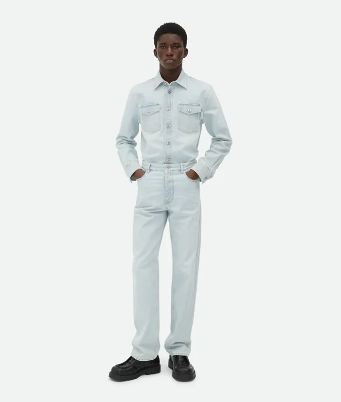 Camisa oversize de denim extra decolorado