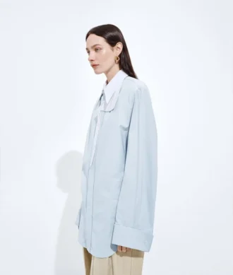 Camisa Oxford de algodón con cinturón