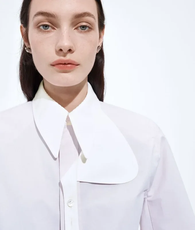 Camisa Oxford de algodón con cinturón