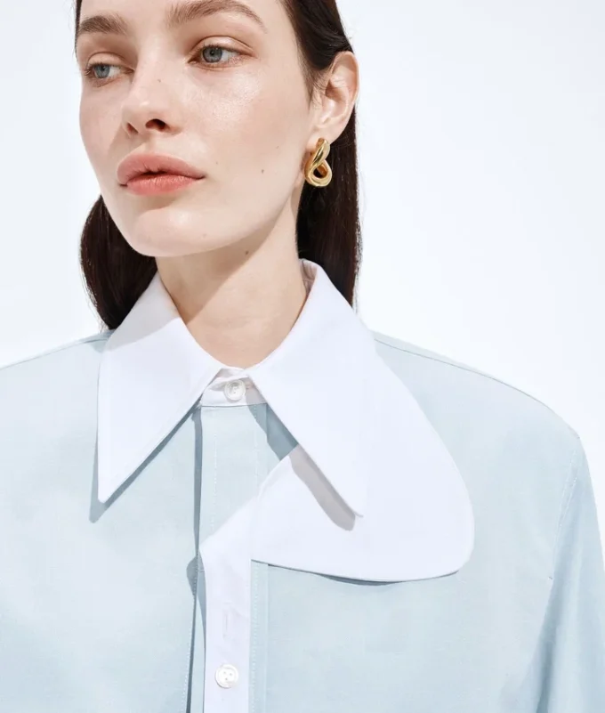 Camisa Oxford de algodón con cinturón