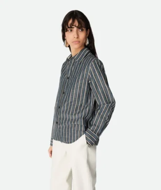 Camisas a rayas de algodón y lino