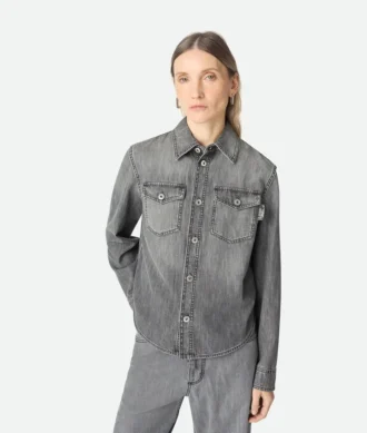 Camisas de denim negro