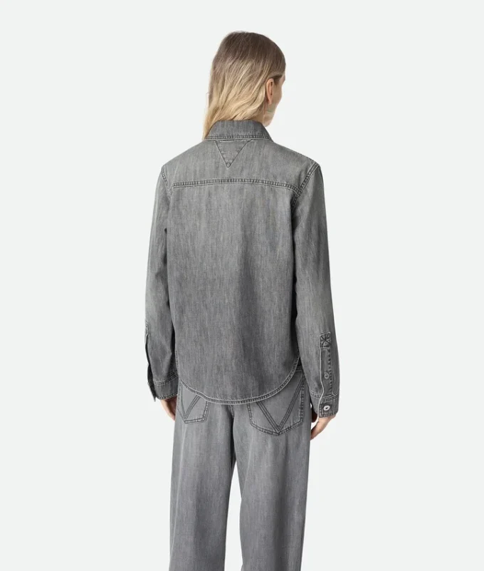 Camisas de denim negro