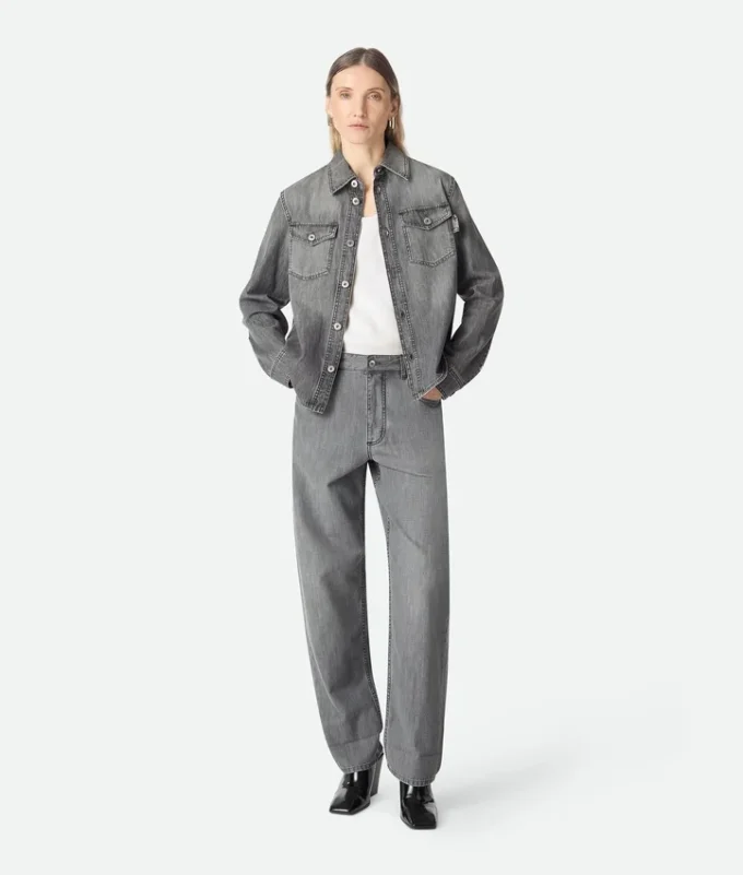 Camisas de denim negro