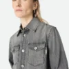 Camisas de denim negro