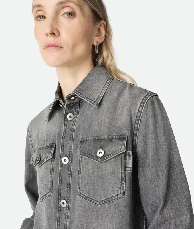Camisas de denim negro