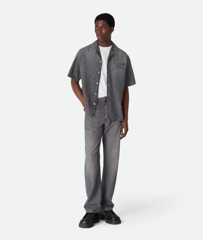 Camisas de denim negro vintage