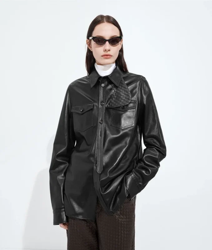 Camisas de piel semibrillante