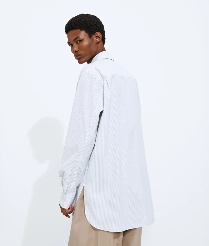 Camisas de popelín de algodón a rayas