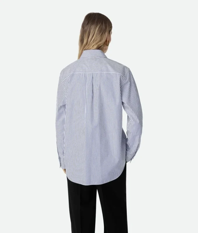 Camisas de popelín de algodón a rayas