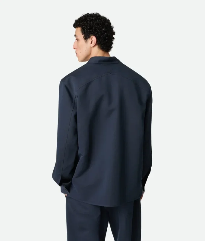 Camisas de sarga de seda y algodón