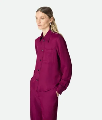 Camisas de sarga de viscosa y seda