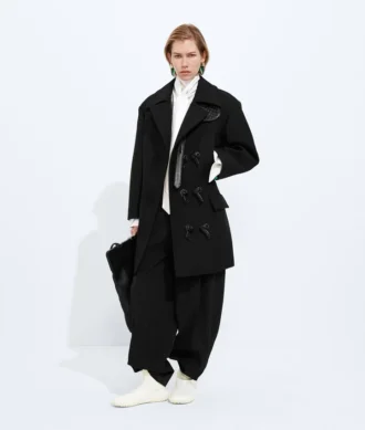 Abrigo de gabardina de lana y mohair